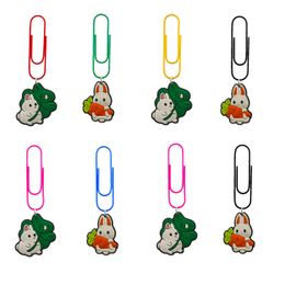 Other Desk Accessories White Rabbit Cartoon Paper Clips Paperclip Planner For Office Supplies Funny Book Markers Teacher Cute File Not Otawc