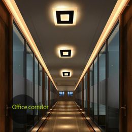Ceiling Lights 24W Square Light Corridor Modern Balcony Lotus Leaf Stairs Cloakroom Entrance Foyer LAMP YU46