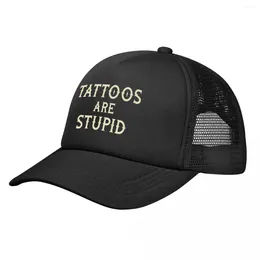 Ball Caps Tattoos Are Stupid Fun Baseball Mesh Hats Casquette Outdoor Unisex