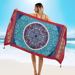 90x180cm Twill cotton Pareo Beach CoverUp Large Dress Bikini Bathing Swimwear Cover Up Sarong Wrap Scarf 240509