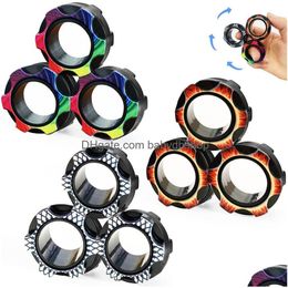 Novelty Games Relieves Toy Decompression Reducer Ring Magnetic Amqsd Toys Fidget For D Finger Rings Autism Anxiety Color2 Training T Dh5Zs