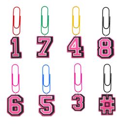 Charms Pink Number Cartoon Paper Clips Cute File Note Bk Bookmarks For Nurse With Colorf Funny Book Markers Teacher Office Drop Delive Otmaz