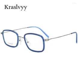 Sunglasses Frames Krasivyy Pure Titanium Glasses Frame Men Ultralight TR90 Myopia Prescription Eyewear Males Classic Square Eyeglasses