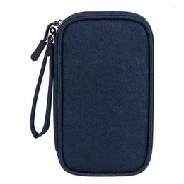 Storage Bags Digital Bag Solid Color Multifunctional Easy To Carry USB Cable Charger External Hard Drive Case