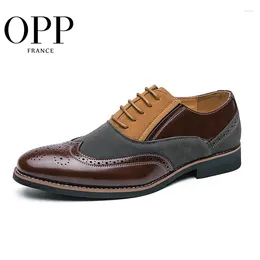 Dress Shoes OPP Men Shoe Business For Luxury Leather Party Quality Wedding Genuine Brogue Slip-on Daily