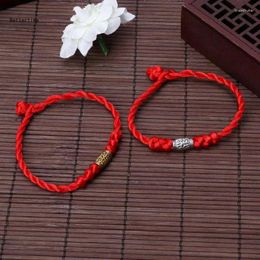 Charm Bracelets B36D Handmade Chinese Feng Shui Lucky Red String Year Rope Jewellery For Men Women Families Friends