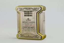 classic retro metal lighter windproof butane refillable vintage trench Cigarette Lighter open sideway transparent gas storage gift6189406