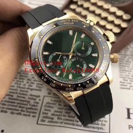 4 Style Hot Sell Fashion watches 40 mm 116518 116508 116518LN 18k Yellow Gold Asian 2813 Automatic Mechanical Rubber Strap Men's W 218i