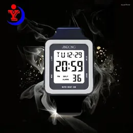 Wristwatches Sport Digital Wrist Watch For Men And Women With Silicone Strap EL Back Light Electronic Drive Multifunciontal Outdoor
