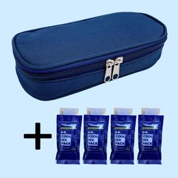 Storage Bags Portable Diabetic Cooling Bag With Ice Pack Protector Cooler Insulation Organizer Travel Case