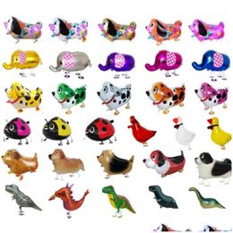 Party Decoration Walking Pet Animal Helium Aluminium Foil Balloon Matic Sealing Kids Baloon Toys Gift For Christmas Birthday Supplies D Dh7U8