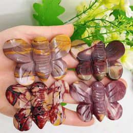 Decorative Figurines 6.5CM Natural Mookite Bee Carving Crystal Used To Decorate A House Or As Christmas Present For The Children 1pcs