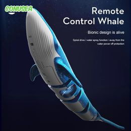 Underwater RC submarine Remote Control Whales shark Submarines Boat toy Ship Diving In Pools Lake Gift water toys for children 240516