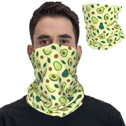 Scarves Cute Avocado Fruit Bandana Neck Gaiter Printed Balaclavas Face Scarf Multi-use Headwear Hiking Unisex Adult Washable