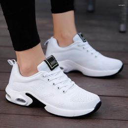 Casual Shoes Women Sneakers Air Cushion White Running Gym Lace-Up Sports Athletic Tennis Walking 1727 V