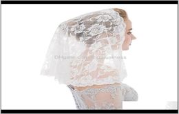 Wraps Hats Scarves Gloves Fashion Aessoriesheadscarf Wedding Bride Lace Women Girl Headscarf Muslim Headdress Handmade Shawl La5489250