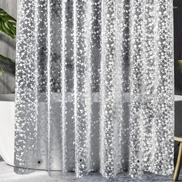 Shower Curtains 3D Cobblestone Waterproof Curtain PEVA Semi-Transparent Moldproof Bath Drape Bathroom Divider 180X180cm