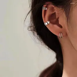 Backs Earrings Hole Free C-shaped Ear Bone Clip Fashionable Cool Style Geometric Ring And