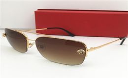 Fashion luxury designer metal brand sunglasses men women classic sun glasses attitude sunglasses golden square outdoor top quality2917010