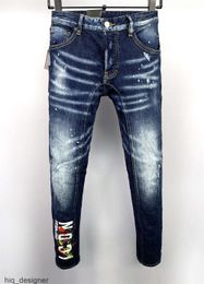Men Denim Cool Guy Designer Long Jeans Embroidery Pants Holes Trouser 2 Italy Size 44-54 #a601 dsquares dsqureditys 2 dsquards BZPB