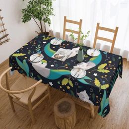 Table Cloth Merkitties - Pattern Version Tablecloth 54x72in Soft Protecting Indoor/Outdoor