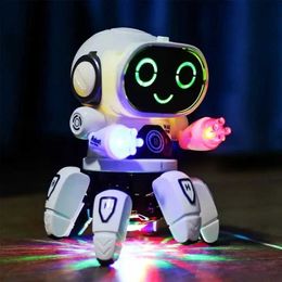 Other Toys Cute 6-claw LED light music and dance robot childrens education and interactive toys (excluding batteries) s5178