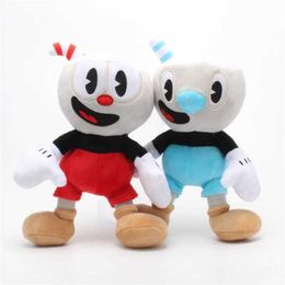 Other Toys 25cm Adventure Game Cup Head Mugman Devil Legend Chalk Plush Doll Toy Childrens Gift