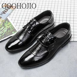 Dress Shoes Brand Men PU Leather Formal Business Male Office Work Flat Oxford Breathable Party Wedding Anniversary