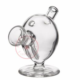 Latest Transparent Mini Smoking Joint Bubbler Thick Glass Pipes Portable Pocket Herb Tobacco Philtre Cigarette Bowl Holder Tube Waterpipe Bubble Hand Bong