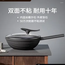 Pans Stone Cooking Pot Non Stick Frying Pan Steamer Induction Cooker Gas Universal Wok Pots And Home For