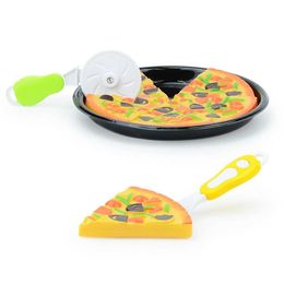 Other Toys Simulate childrens pizza cutting toys food plastic pizza cooking gifts boys and girls kitchen toy house pretend to play with toys kitchen games toys