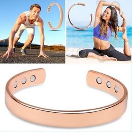 Bangle Fashion Magnetic Copper Bracelet Healing Biological Treatment Arthritis Pain Relieving Charm Unisex Casual Accessories 242g