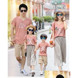 Family Matching Outfits Summer Cool Fashion Beautif Drop Delivery Dhqin