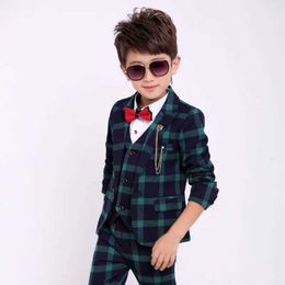 Suits Wedding Suit For Boy Children Prince Stage Show Performance Formal Suit Birthday Flower Kids School Suit ceremony chorus costume Y240516