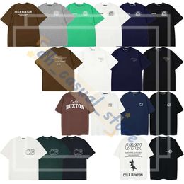 Cole Buxton Designer T Shirt Streetwear Letter Printed Casual Fashion Short Sleeve Men Women Round Neck T Shirt European High Quality CB Classic Chest Letter 231