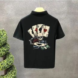 Top Print Trashy Y2k Man with Collar Tee Goth Grunge T Shirt for Men Drawings Polo Shirts Stylish Fashion Short Quarter Sleeve 240516