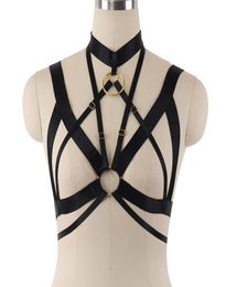 Punk Gothic Body Harness Bra Adjustable Strappy Tops Cage Harness Bra Body Suit Crop Top Bondage Harness Bra Body Cage1654978