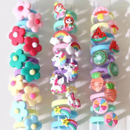 Hair Accessories 30pcs Baby Band Cartoon Towel Ring Girls Tie Leather Does Not Hurt Children Rope