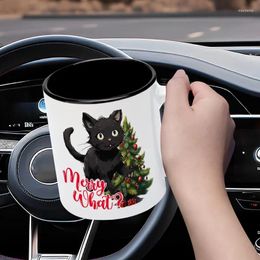 Mugs 1pc 11oz Coffee Mug Merry What -Gift For Friends Sisters Drinker Owner Ceramic Cup Christmas Gift Out Of The Box