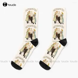 Women Socks Colorful The Ingalls Family In Little House On Prairie Thin Men Personalized Custom 360° Digital Print