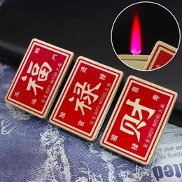 K113-38 Creative Match Box Lighter Metal Windproof Red Flame Gas Unfilled Cigarette Lighter Wholesale