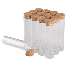 Storage Bottles 12 Pieces 60ml Transparent Glass Test Tube With Cork Stopper Spice Jars Vials 30 120mm For Art DIY Crafts