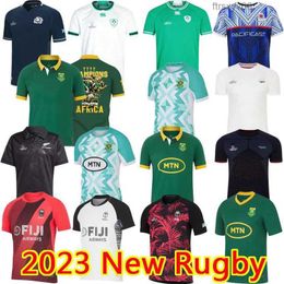 2023 Rugby Jerseys South Englands African Ireland Black Samoas Rugby Scotland Fiji 23 24 Worlds Jersey Home Away Mens Rugby Shirt BK1R