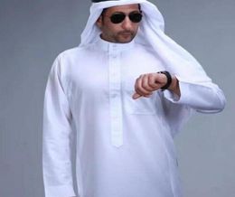 Islamic Clothing Men Length Long Sleeve Loose Muslim Saudi Arabia Pakistan Kurta Costumes Dress Kaftan Thobe2715453