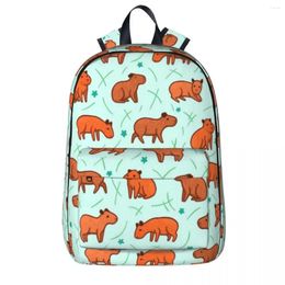 Backpack Capybara Pattern Backpacks Large Capacity Student Book Bag Shoulder Laptop Rucksack Waterproof Travel School