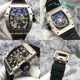 RM Racing Wrist Watch Rm030 Full Skeleton Dial 18k White Gold Watch Mens Moving Storage Display Automatic Mechanical Watch