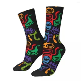 Men's Socks Funny Happy Graffiti Retro Harajuku Misfits Hip Hop Novelty Pattern Crew Crazy Sock Gift Printed