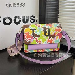 Trendy Floral Single Shoulder 2024 New Niche Texture Personalised Printed Organ Crossbody Bag Bags