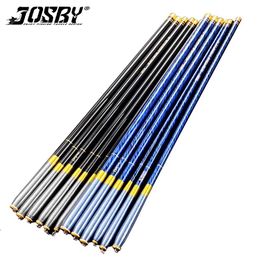 Boat Fishing Rods JOSBY New Ultra Light and Ultra Hard Flow Manual Rod 2.7/3.6/4.5/5.4/6.3/7.2m Carbon Fiber Telescopic Fishing RodL2405