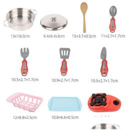 Kitchens Play Food Kitchen Toys 42Pcs/Set Miniature Mini Plastic Girl Kids Cutting Vegetables Fruits Cooking House Set Toy For Childre Dhq0L